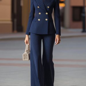 professional pinstripe blazer